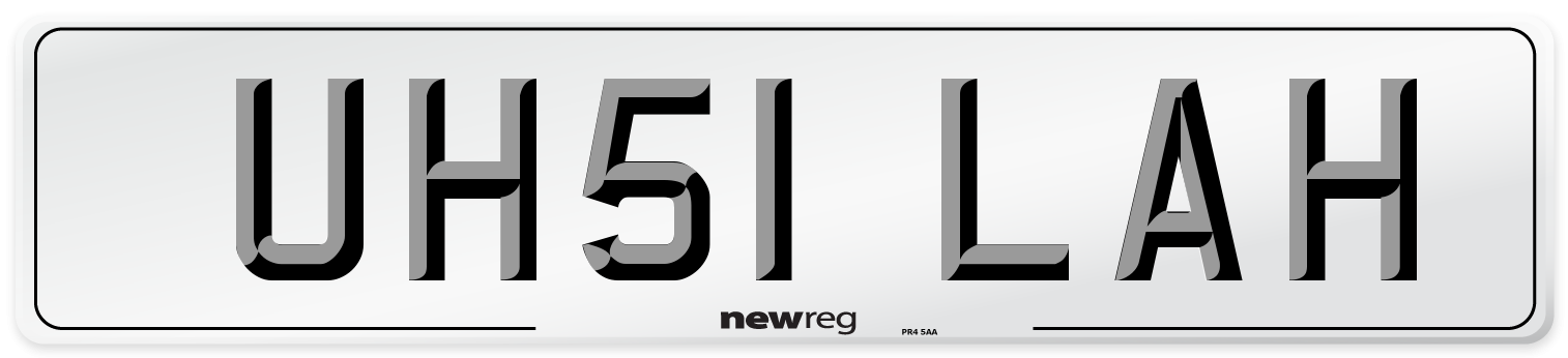 UH51 LAH Number Plate from New Reg